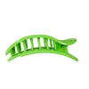 TELETIES - Glow For It Large Flat Round Hair Clip in Green Neon - Large - Image - 3