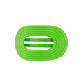 Glow For It Medium Flat Round Hair Clip in Green Neon - Medium