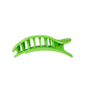 TELETIES - Glow For It Medium Flat Round Hair Clip in Green Neon - Medium - Image - 3