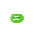 Glow For It Tiny Flat Round Hair Clip in Green Neon - Tiny