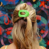TELETIES - Glow For It Tiny Flat Round Hair Clip in Green Neon - Tiny - Image - 4