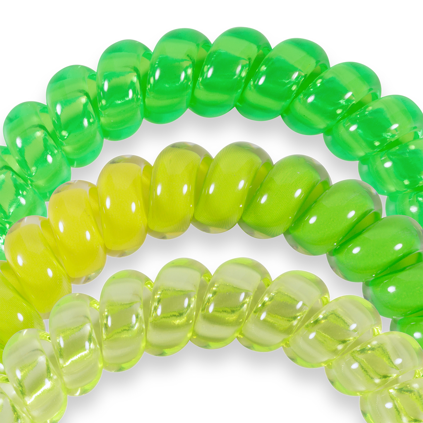 TELETIES - Glow For It Large Hair Ties in Green Yellow Neon - Large