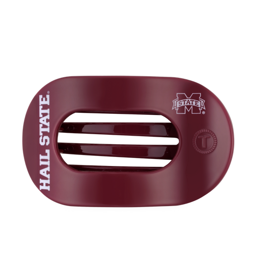 Hail State! Large Flat Round Hair Clip
                in Red - Large
              