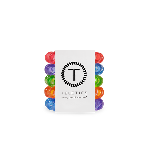 Heatwave Tiny Hair Ties in Blue Purple Orange Pink Green Yellow - Tiny