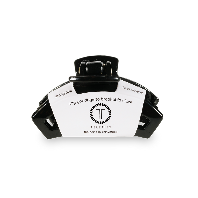 TELETIES - Open Jet Black Tiny Claw Hair Clip in Black - Tiny - Image 2