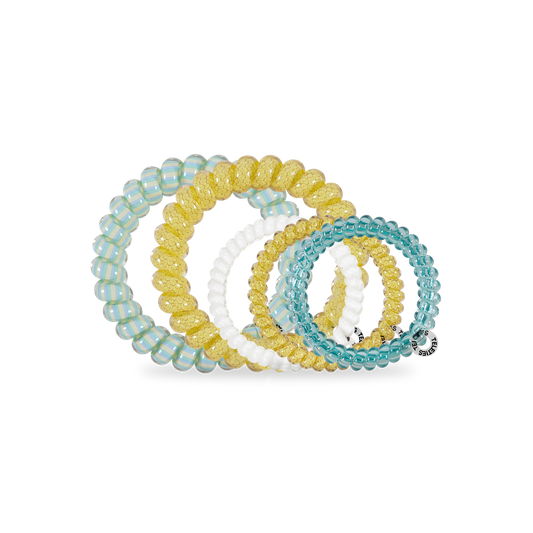 Me and My Peeps Mix Pack Hair Ties in Yellow Blue White - Mix Pack - Image 2