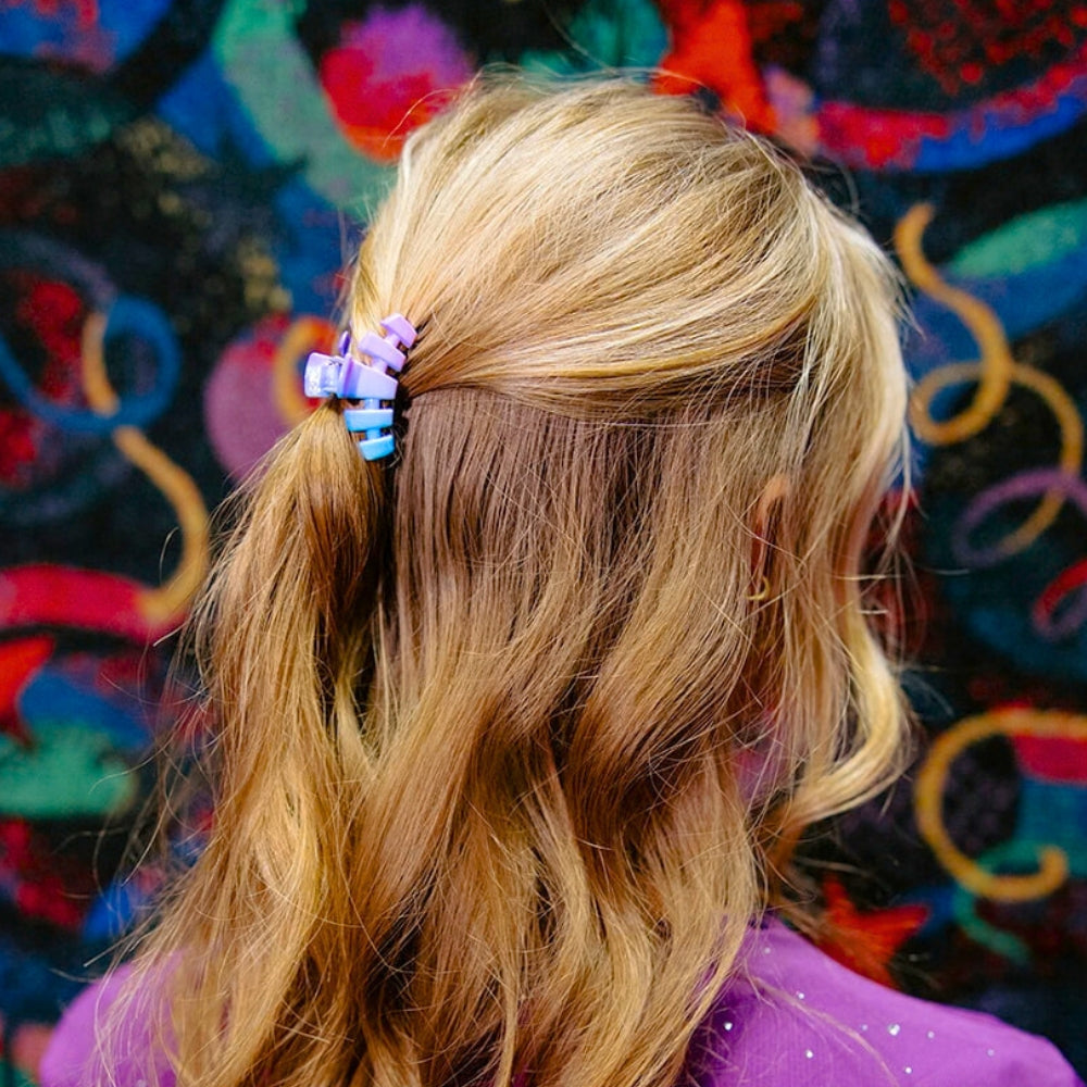 TELETIES - Classic Miami Vice Tiny Hair Clip in Blue Purple - Tiny