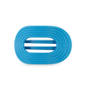 TELETIES - Miami Vice Medium Flat Round Hair Clip in Blue Neon - Medium - Image - 1