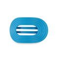Miami Vice Medium Flat Round Hair Clip in Blue Neon - Medium