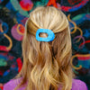 TELETIES - Miami Vice Tiny Flat Round Hair Clip in Blue Neon - Tiny - Image - 4