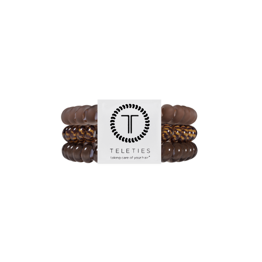 Morning Brew Small Hair Ties
                in Brown - Small
              