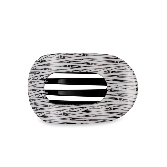 Mummy Knows Best Flat Round Medium Hair Clip
                in Black White - Medium
              