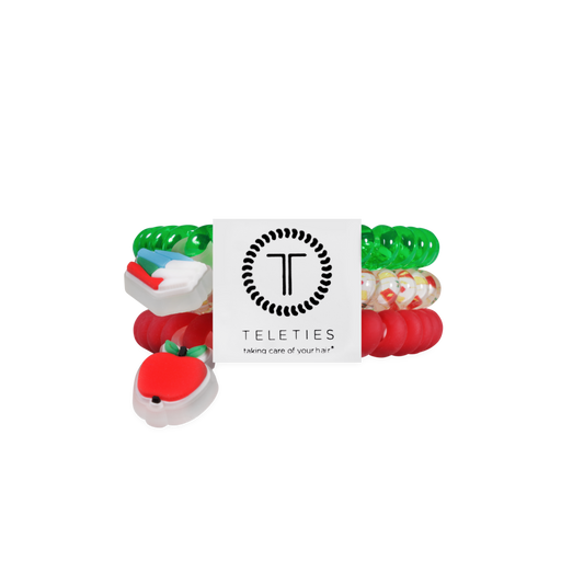 School Days Small Hair Ties
                in Green Red - Small
              