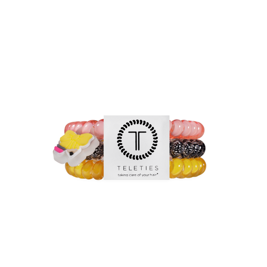 Study Buddy Small Hair Ties
                in Pink Yellow - Small
              