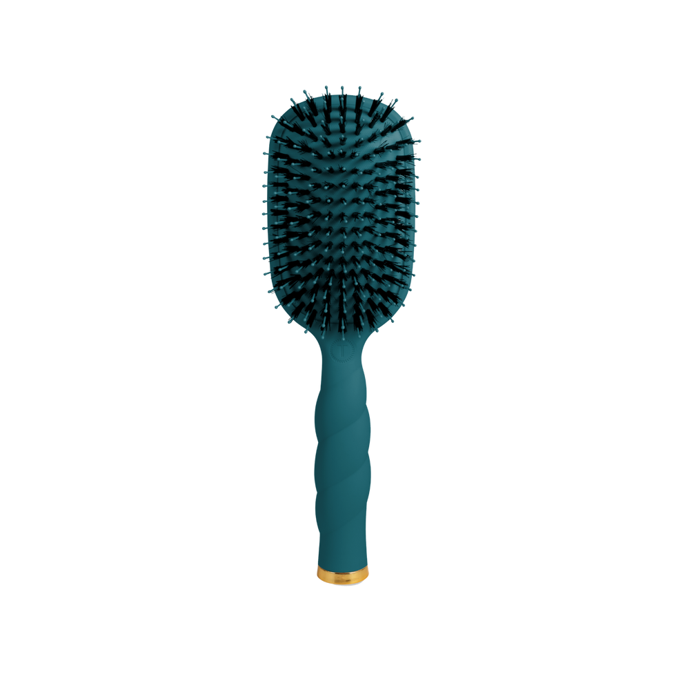 Boar Bristle Hair Brush - Teal With It
