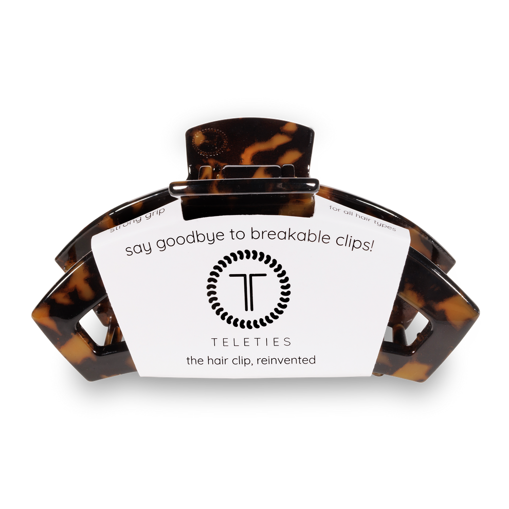 TELETIES - LARGE - TORTOISE - OPEN HAIR CLIP
