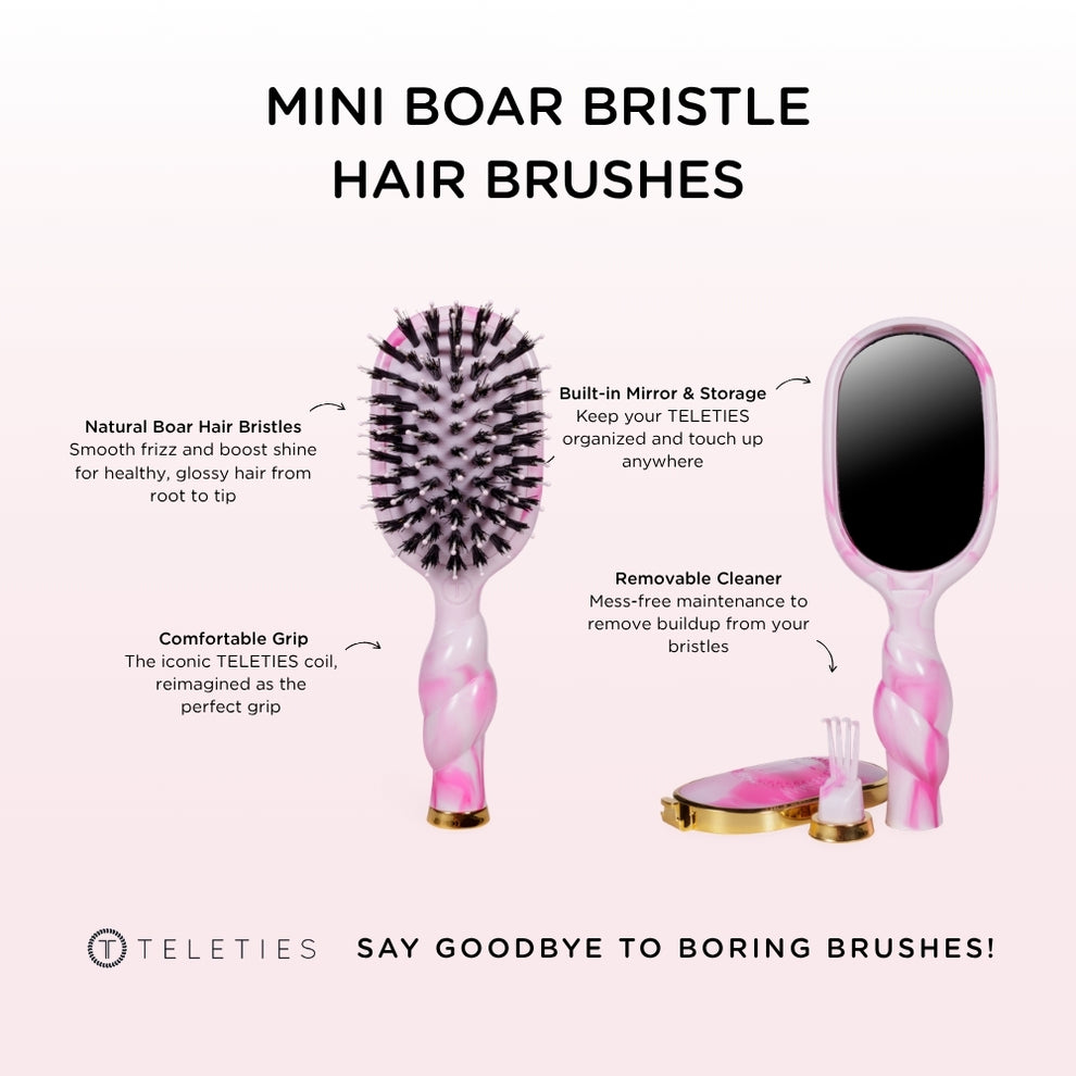 Mini Boar Bristle Hair Brush - Pinch Me!
