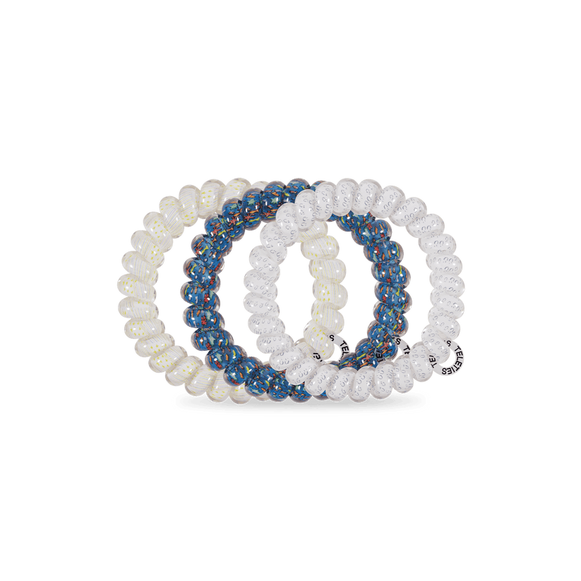 TELETIES - AdventHealth Designs of Hope Large Hair Ties in Blue White - Large - Image 2