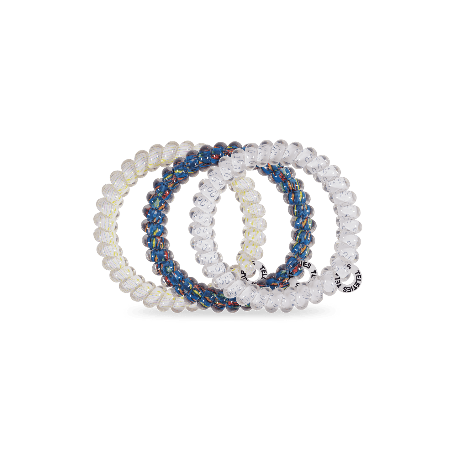 TELETIES - AdventHealth Designs of Hope Small Hair Ties in Blue White - Small