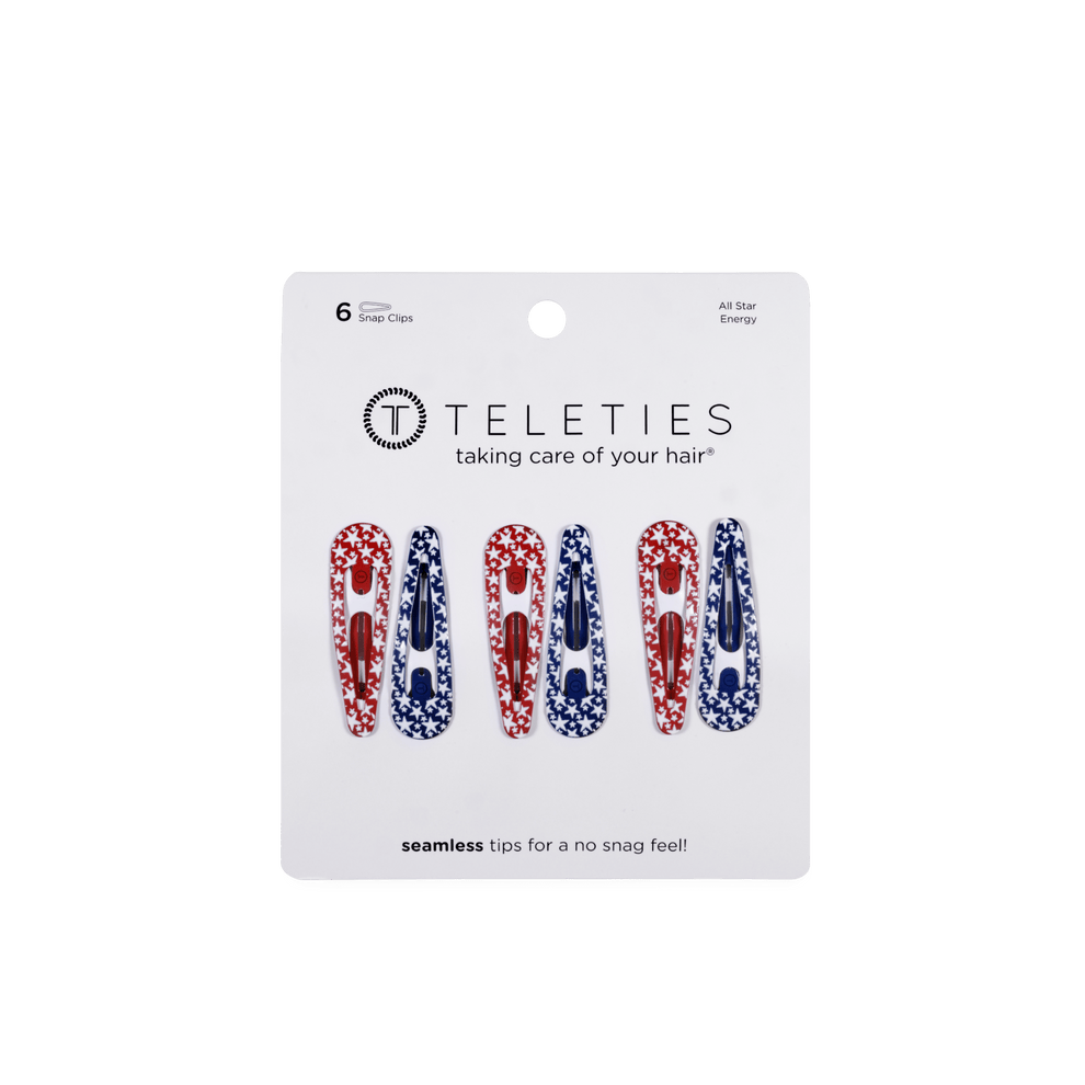 All Star Energy Snap Clip (6Ct) - Hair Clips - TELETIES
