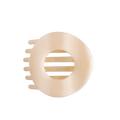 Almond Beige Large Flat Circle Hair Clip
                in Beige - Large
            