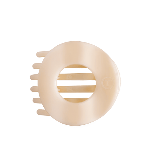 Almond Beige Large Flat Circle Hair Clip
                in Beige - Large
              