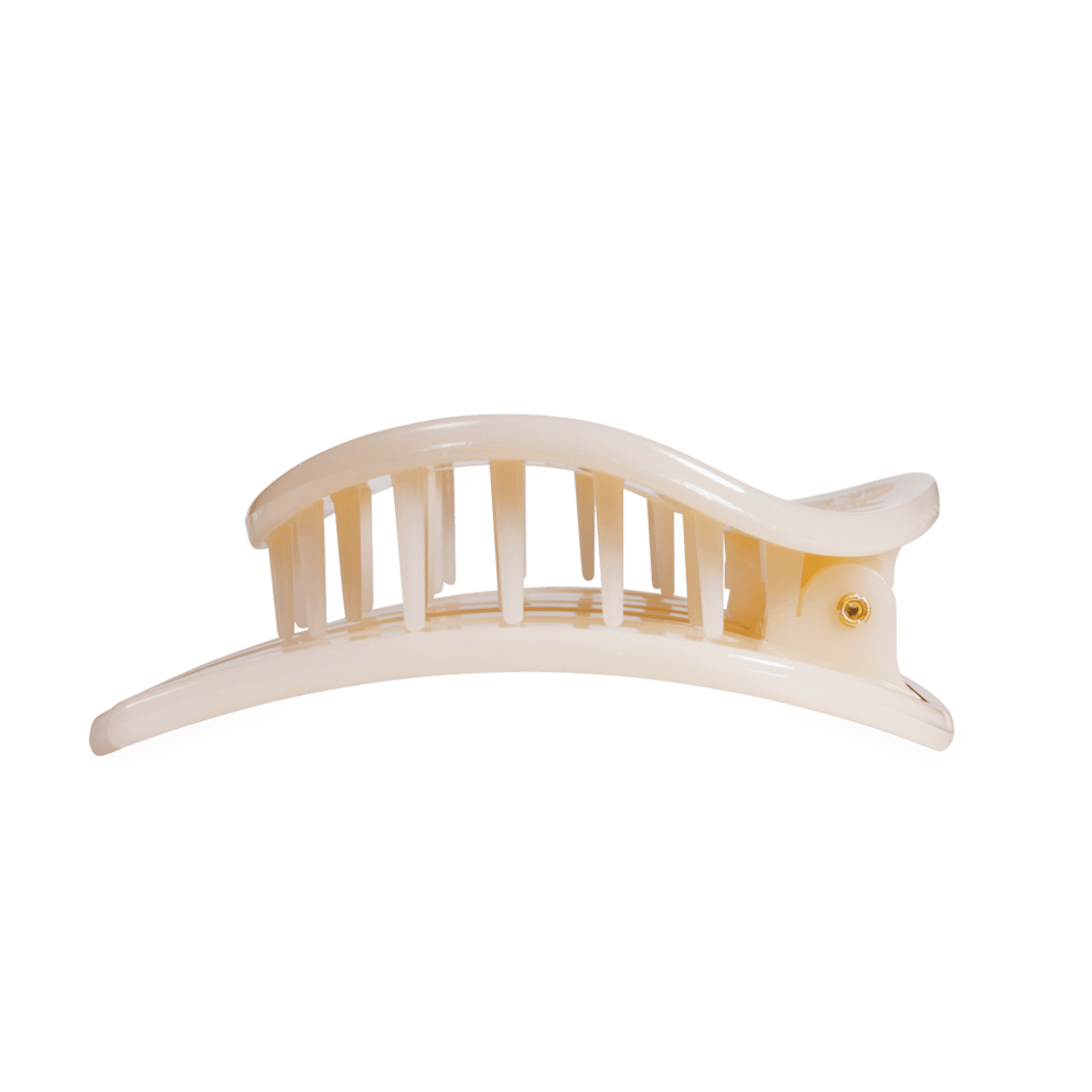 Almond Beige Large Flat Circle Hair Clip - Hair Clips - TELETIES
