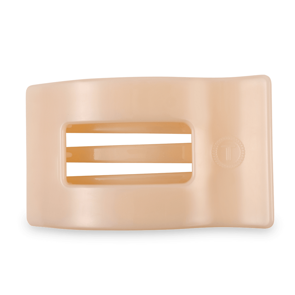 Almond Beige Large Flat Rectangle Hair Clip - Hair Clips - TELETIES
