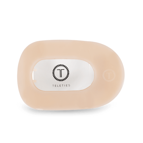 Almond Beige Large Flat Round Hair Clip