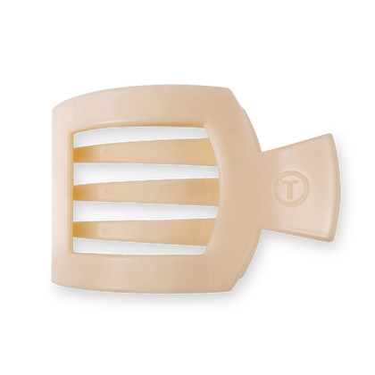 Almond Beige Large Flat Square Clip - Large Hair Clip - TELETIES 