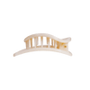 Almond Beige Medium Flat Circle Hair Clip - Hair Clips - TELETIES
