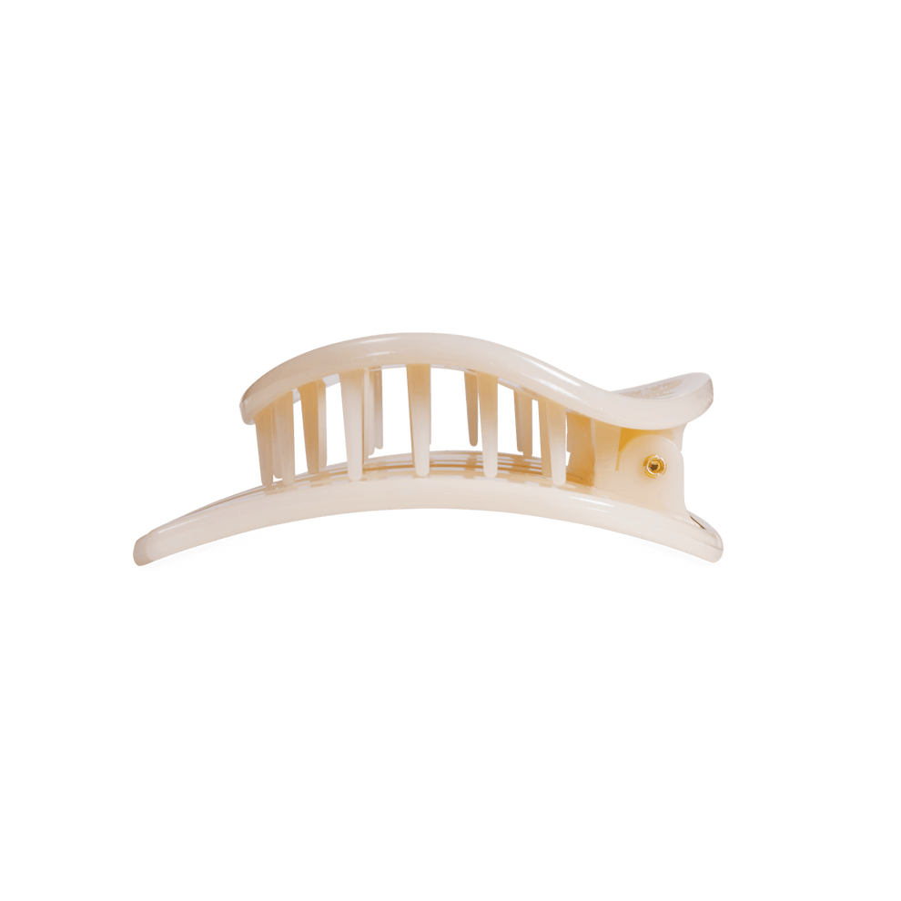 Almond Beige Medium Flat Circle Hair Clip - Hair Clips - TELETIES
