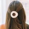 Almond Beige Medium Flat Circle Hair Clip - Hair Clips - TELETIES
