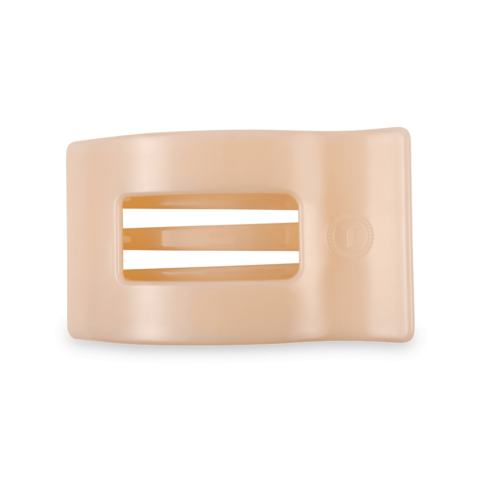 Almond Beige Medium Flat Rectangle Hair Clip - Hair Clips - TELETIES
