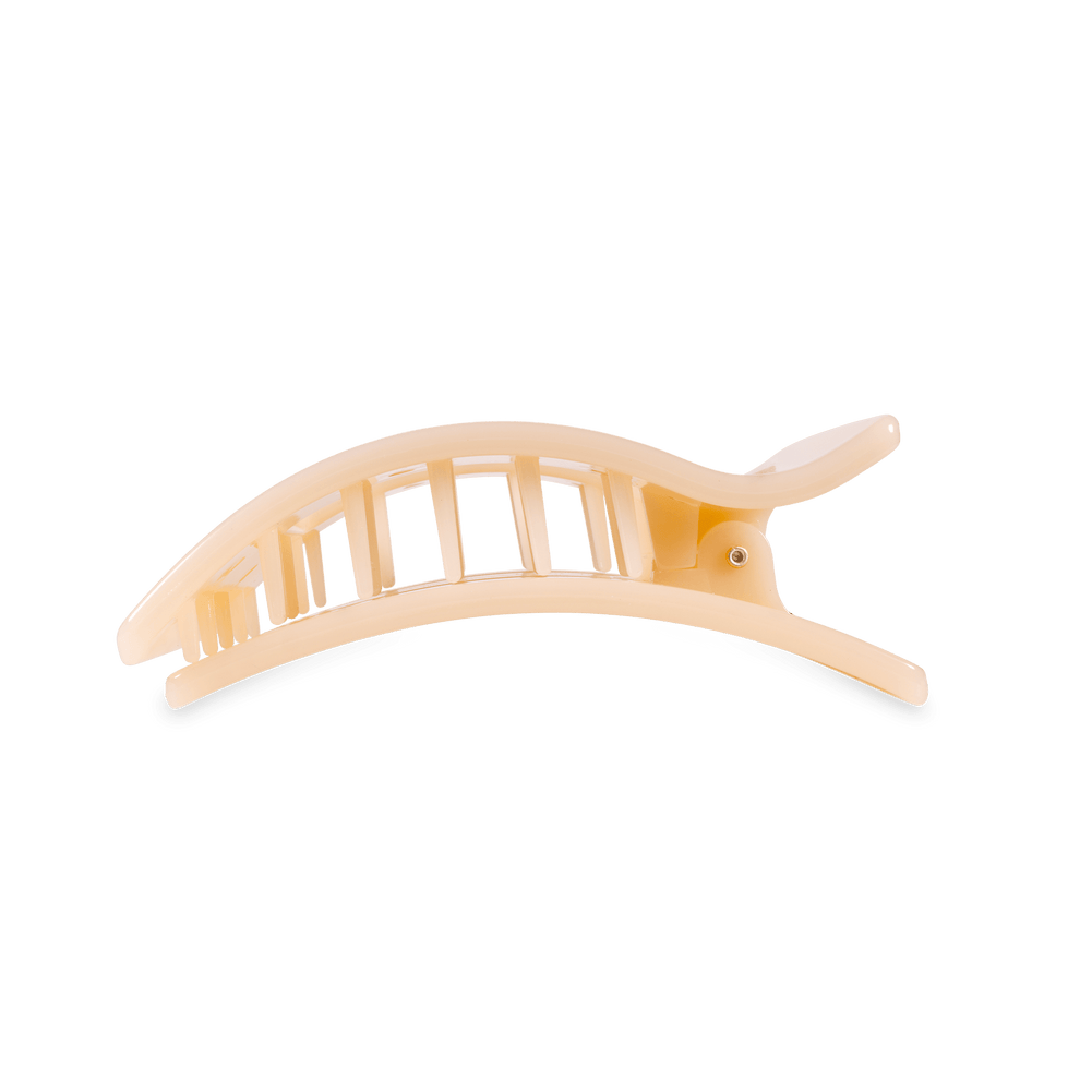 Almond Beige Medium Flat Rectangle Hair Clip - Hair Clips - TELETIES
