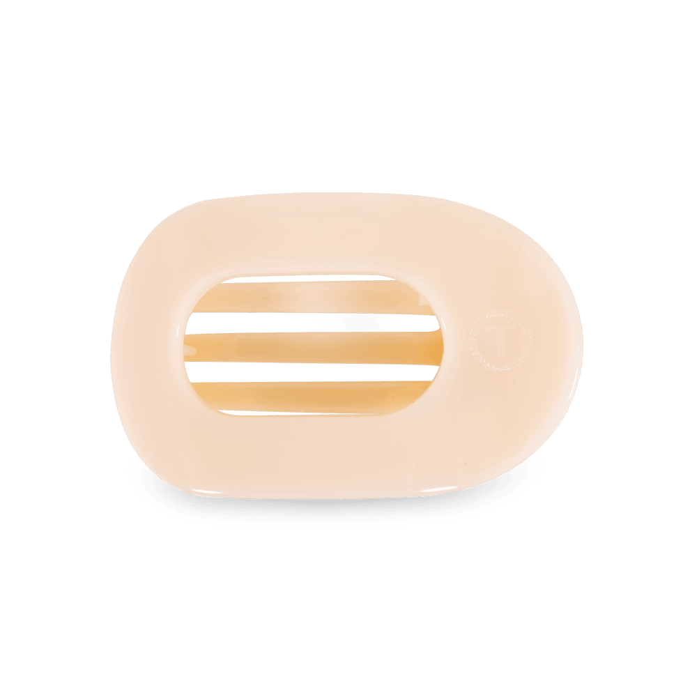Almond Beige Medium Flat Round Hair Clip - Hair Clips - TELETIES
