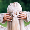 Almond Beige Small Flat Open Circle Hair Clip - Hair Clips - TELETIES
