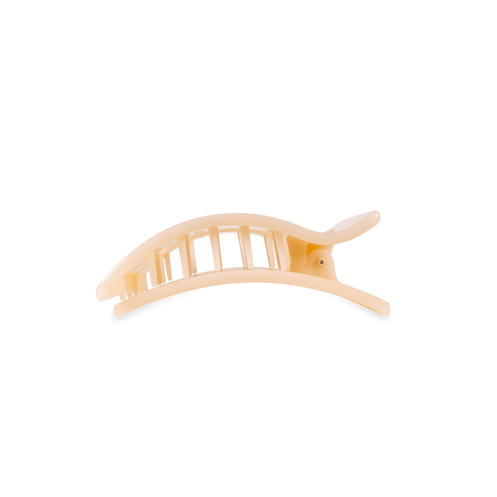 Almond Beige Small Flat Rectangle Hair Clip - Hair Clips - TELETIES
