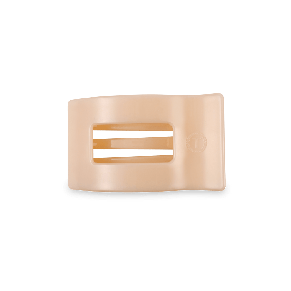 Almond Beige Small Flat Rectangle Hair Clip - Hair Clips - TELETIES
