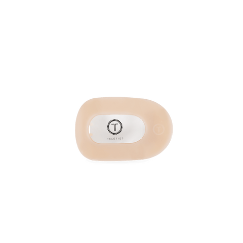 Almond Beige Tiny Flat Round Clip