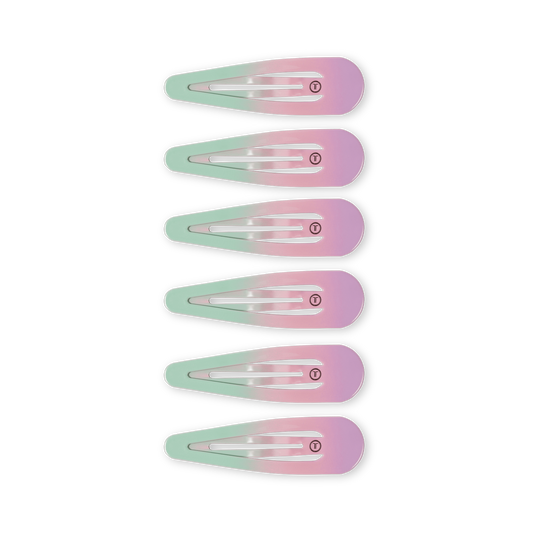 Aquaviolet Snap Clip (6Ct) in Purple Pink Green - Small