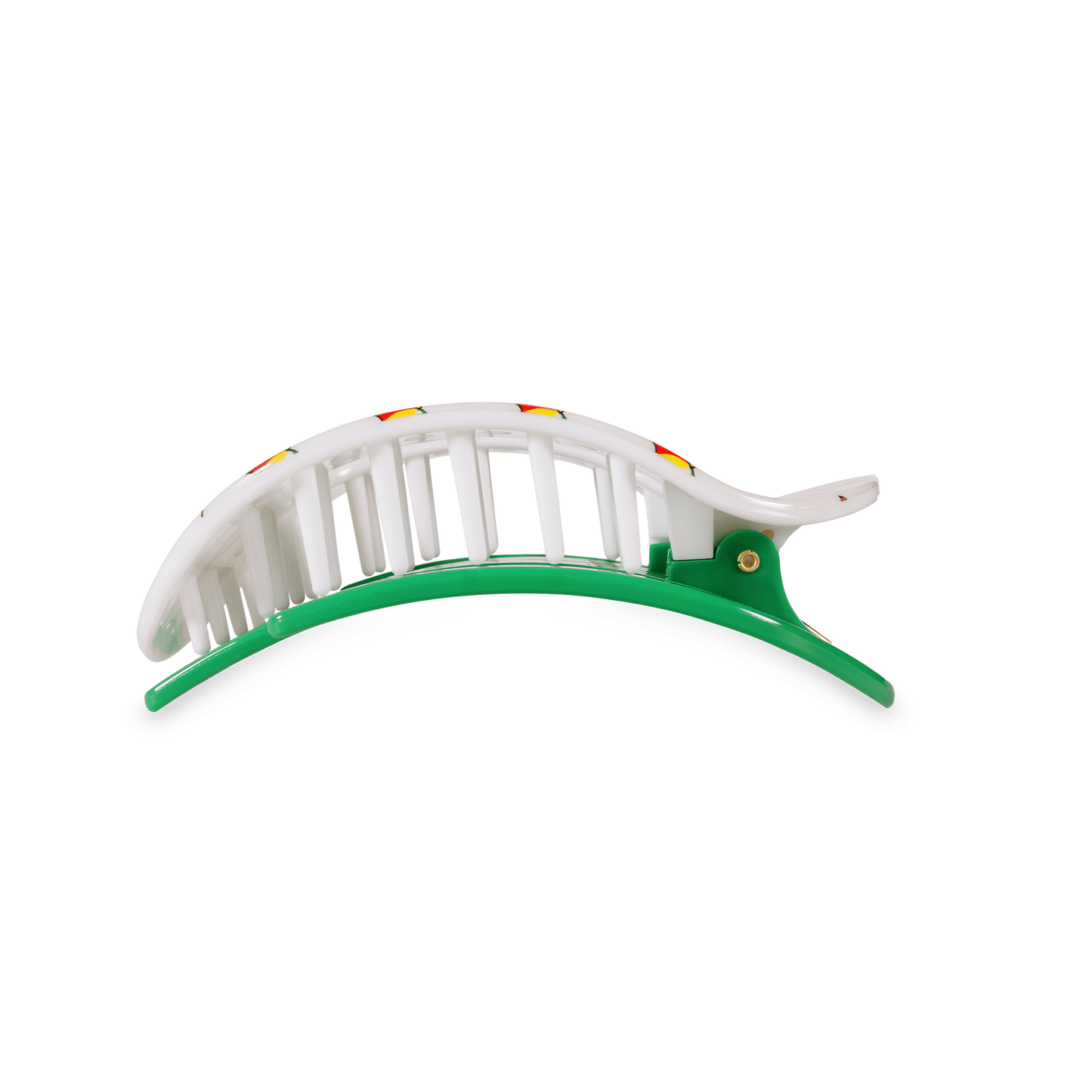 TELETIES - Arnold Palmer 2026 Medium Flat Round Hair Clip in White  Green - Medium