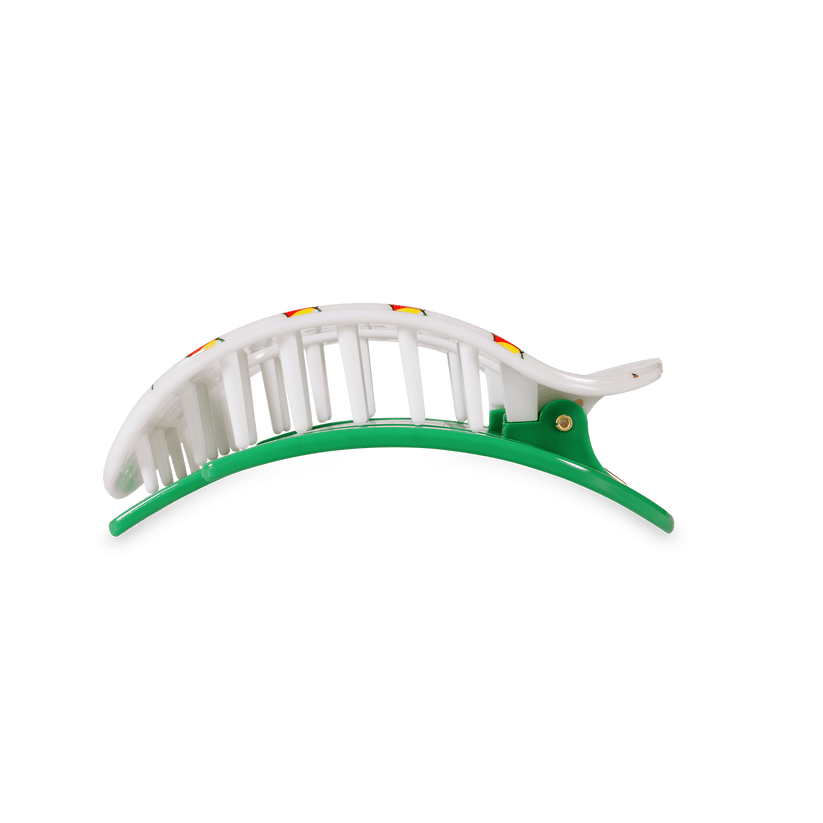 TELETIES - Arnold Palmer 2026 Medium Flat Round Hair Clip in White  Green - Medium - Image 3