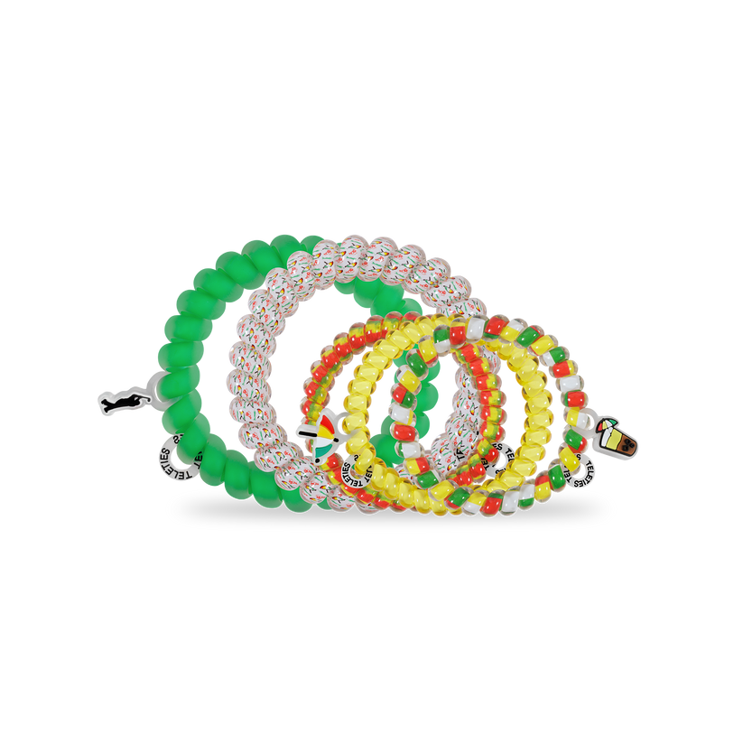 TELETIES - Arnold Palmer 2026 Mix Pack Hair Ties in White Green  Yellow - Mix Pack - Image 2