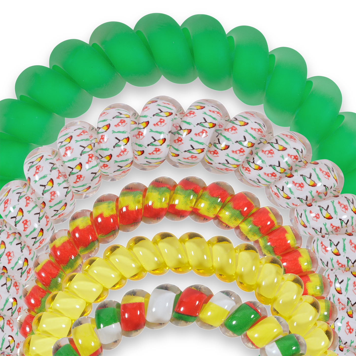 TELETIES - Arnold Palmer 2026 Mix Pack Hair Ties in White Green  Yellow - Mix Pack