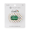 TELETIES - Arnold Palmer 2026 Small Flat Round Hair Clip in White Green - Small - Image - 2