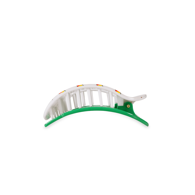 TELETIES - Arnold Palmer 2026 Small Flat Round Hair Clip in White Green - Small - Image 3