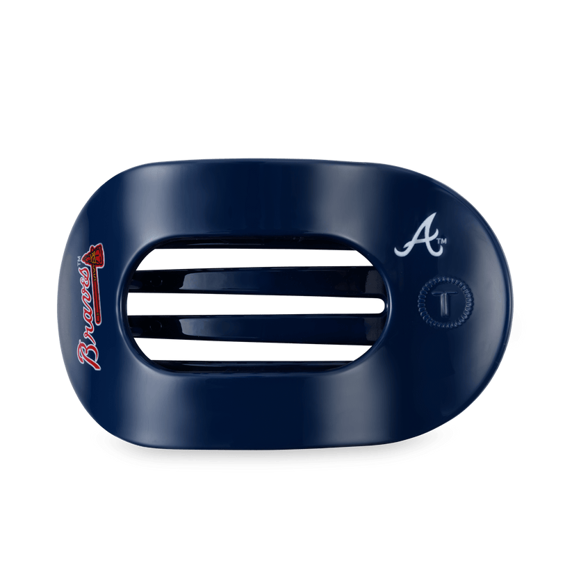 TELETIES - Atlanta Braves Large Flat Round Hair Clip in Blue - Large - Image 1