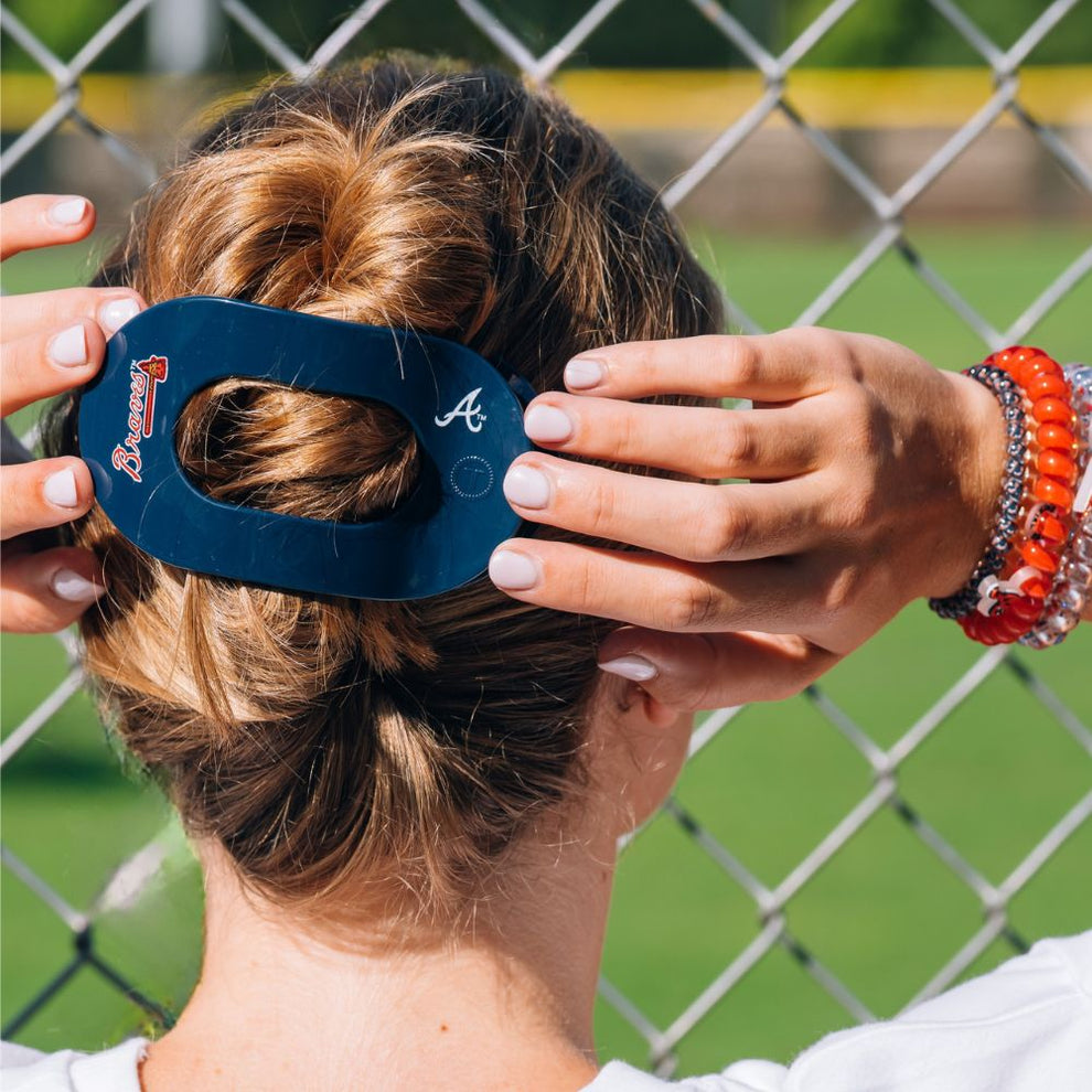 Atlanta Braves Large Flat Round Hair Clip - Hair Clips - TELETIES
