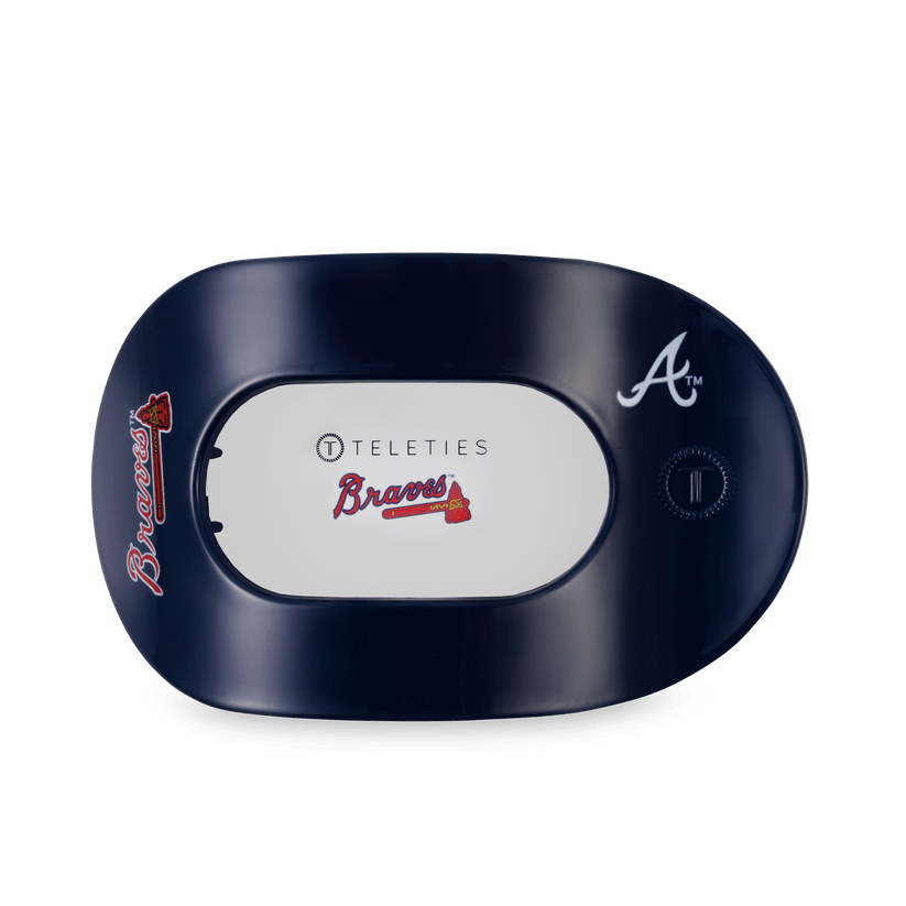 TELETIES - Atlanta Braves Large Flat Round Hair Clip in Blue - Large - Image 2